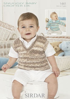 1441 - Snuggly Baby Crofter DK - Sweater & Tank Top