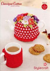 8853 Tea and Mug Cosy in Cotton DK