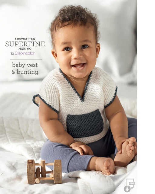 416 Baby vest & bunting - Australian Superfine Merino