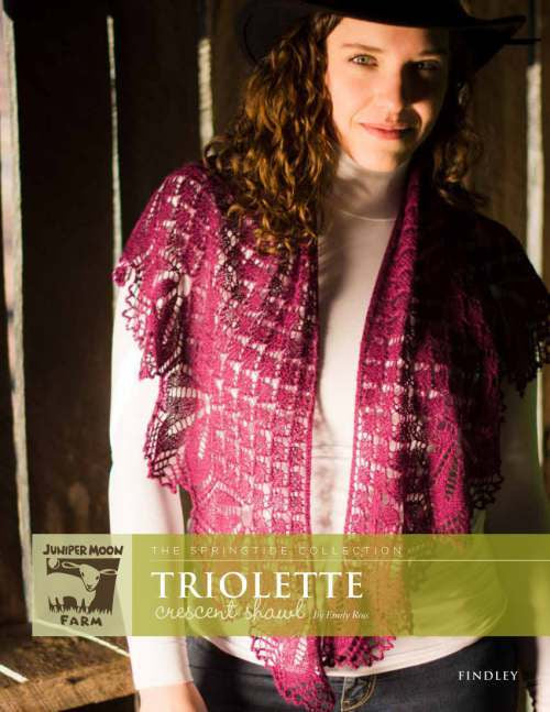 J21-03 Triolette - crescent shawl