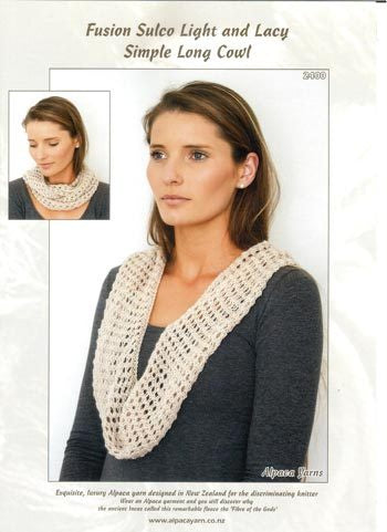 2400 Light and Lacy Simple long Cowl.