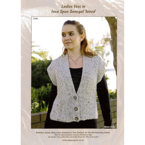 1206 Inca Spun Donegal Tweed - Ladies Vest