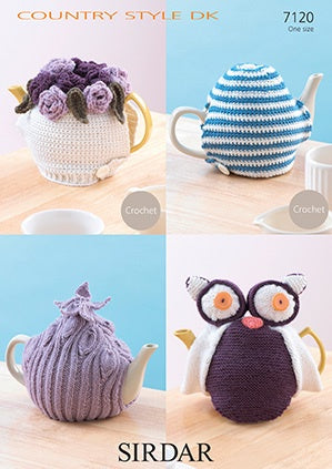 7120 Crochet/Knitted Tea Cosies in 8 Ply.
