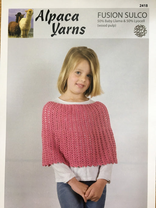 2418 Crochet Girl's Poncho