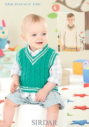 4529 Snuggly Dk - Boys Sweater and Tank Top