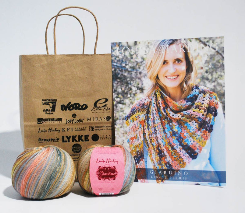 Perris Crochet Shawl Kit using Giardino yarn by Lousia Harding