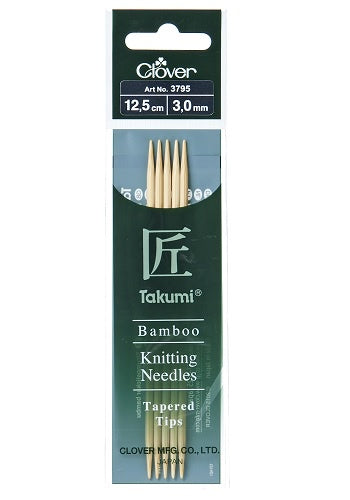Bamboo Takumi Double Pointed Needles - 12.5cm