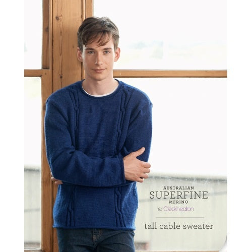 404 Tall Cable Sweater - Australian Superfine Merino
