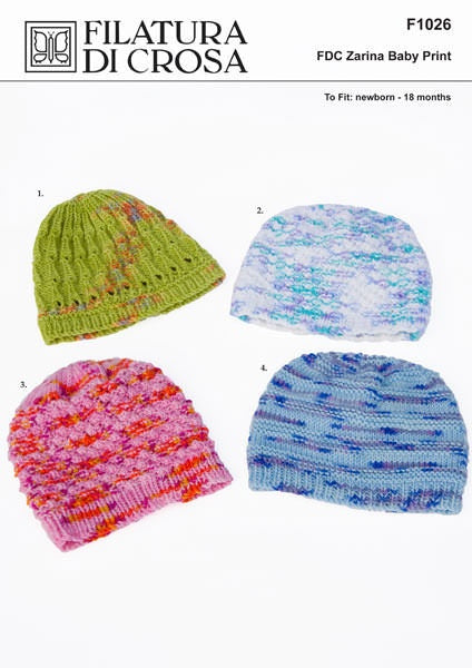 F1026 Four Baby Hats