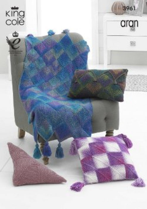 3961 Throws & Cushions in Aran