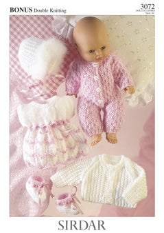3072 Dress, Bootees, All in One, Jacket and Bonnet